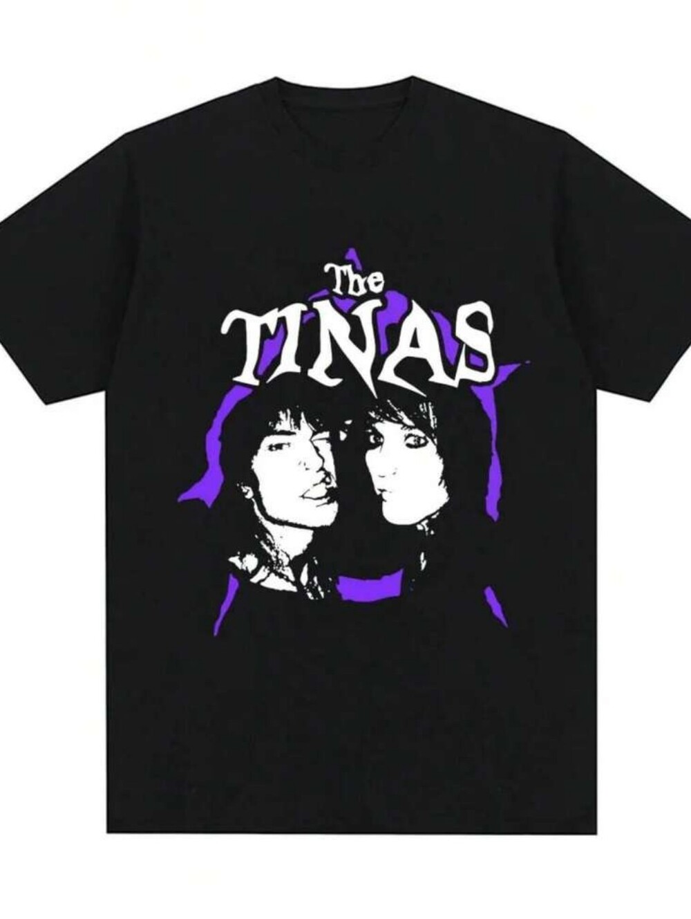 The Tinas Graphic Tee - Black & Purple